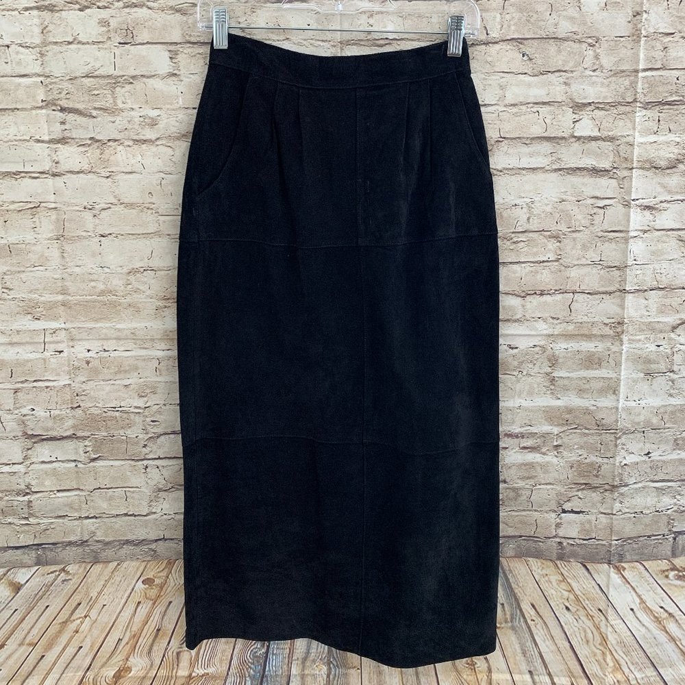 Vintage VGC J Christopher Genuine Suede Skirt SZ 4